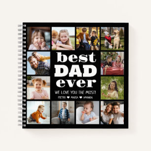 Best DAD Ever 12 Photo Collage  Notebook