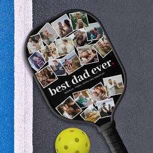 Best Dad Ever 20 Photo Pickleball Paddle