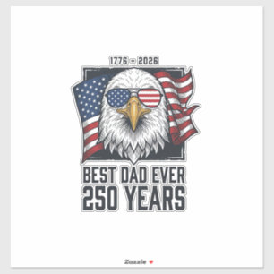 Best Dad Ever 250 Years Patriotic Eagle Dad T-Shir
