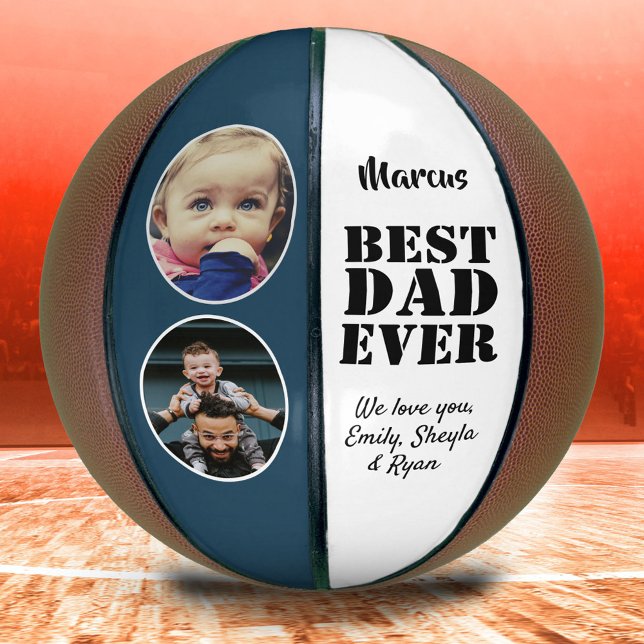 Best Dad Ever 2 Photo Collage Father`s Day Basketball (Creator Uploaded)