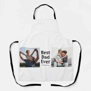 Best Dad Ever 2 Photo Collage Father's day Gift  Apron