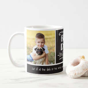 Best Dad Ever   2 Photo Custom Colour Mug