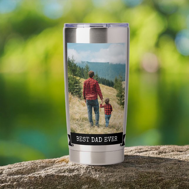 Best Dad Ever 2 Photo Insulated Tumbler (Creator Uploaded)