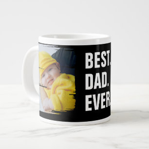 Best Dad Ever 2 Photo Scribble Frame Personalised Large Coffee Mug