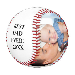 Best Dad Ever 2 Photo Wht Baseball