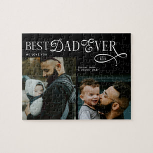  Best Dad Ever 2 Photos Fathers Day Gifts  Jigsaw Puzzle