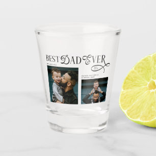  Best Dad Ever 2 Photos Modern Fathers Day Gifts Shot Glass