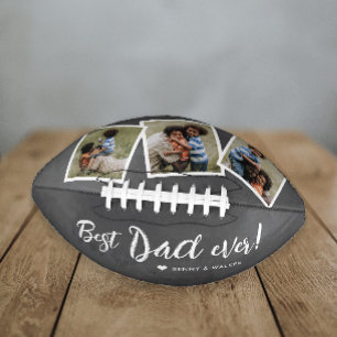 Best Dad Ever 3 Photo Collage Fathers Day College American Football