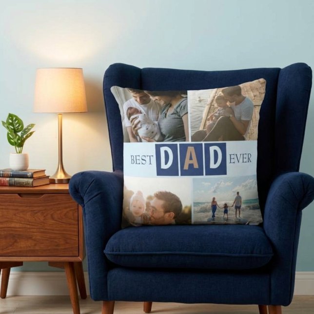 Best Dad Ever 4 Photo  Cushion (Creator Uploaded)