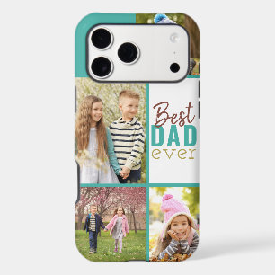Best Dad Ever 4 Photo Rust Brown and Teal