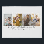 Best Dad Ever 4 Photos Collage Custom Faux Canvas Print<br><div class="desc">This is a faux canvas print featuring 4 photos,  the text best dad ever and your custom message. This is the perfect gift for dad for father’s day,  his birthday or Christmas.
Photos by prostooleh / Freepik.</div>