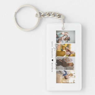 Best Dad Ever 4 Photos Collage Custom Key Ring