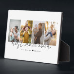 Best Dad Ever 4 Photos Collage Custom Plaque<br><div class="desc">This is a plaque featuring 4 photos,  the text best dad ever and your custom message. This is the perfect gift for dad for father’s day,  his birthday or Christmas.
Photos by prostooleh / Freepik.</div>