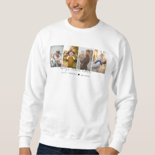 Best Dad Ever 4 Photos Collage Custom Sweatshirt
