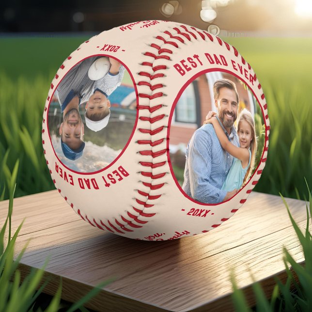 Best Dad Ever 4 Photos Father`s Day Baseball (Creator Uploaded)