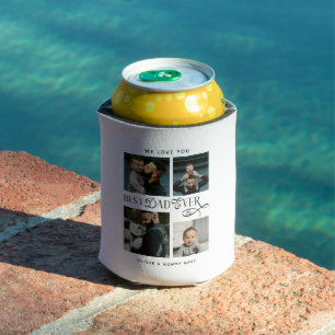 Best Dad Ever 4 Photos Modern Fathers Day Gifts Can Cooler