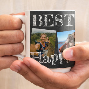 Best dad ever 5 photo collage Fathers Day Coffee Mug