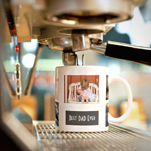 Best Dad Ever 5 Photo Personalised  Coffee Mug