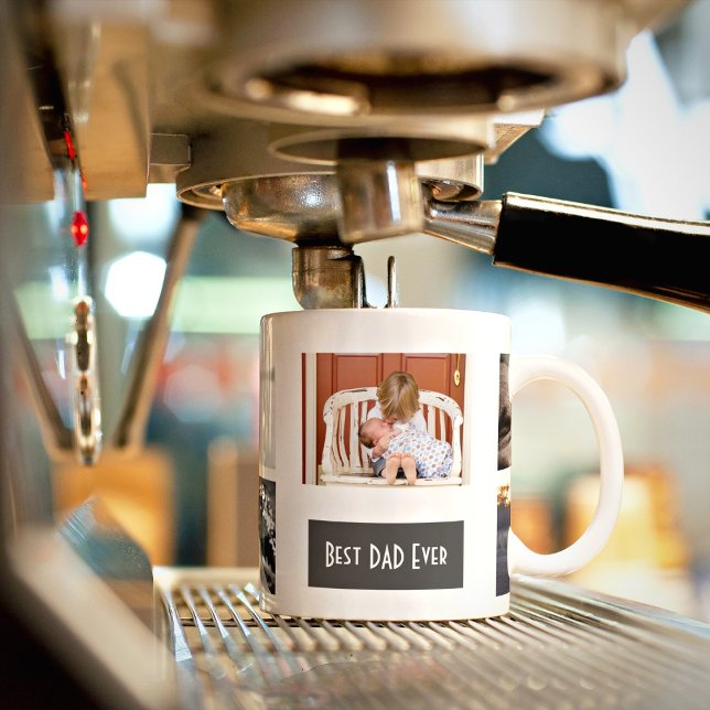 Best Dad Ever 5 Photo Personalised  Coffee Mug (Creator Uploaded)