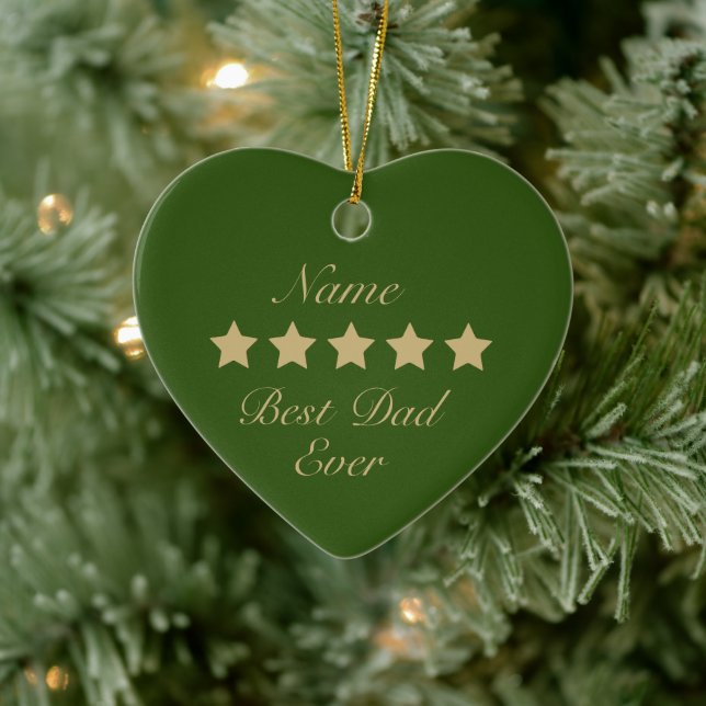 Best Dad Ever 5 Stars Review Ornament (Tree)