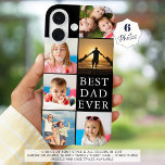 BEST DAD EVER 6 Photo Collage iPhone 16 Case<br><div class="desc">Create a BEST DAD EVER photo cell phone case featuring an easy-to-upload photo collage template with 6 pictures in your choice of colours (shown with white text on a black background). Choose another font style and all colours in EDIT. PHONE OPTIONS: The sample is shown on the Apple iPhone 16...</div>