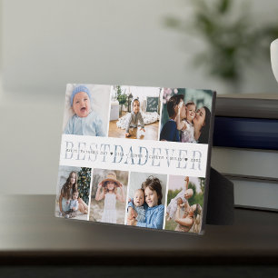 Best Dad Ever   7 Photo Father's Day Collage Plaque