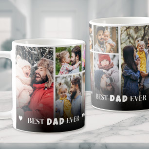 Best Dad Ever 8 Photo Collage Fathers Day Coffee Mug