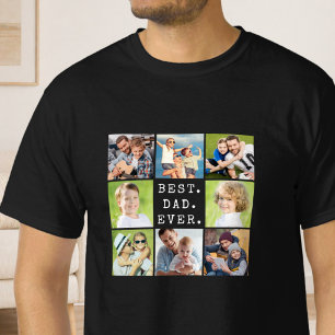 BEST DAD EVER 8 Photo Collage T-Shirt