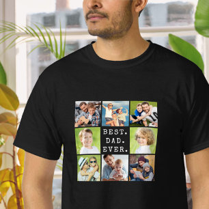 BEST DAD EVER 8 Photo Collage T-Shirt