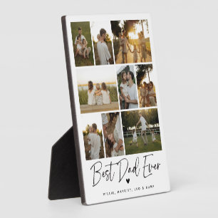 Best Dad Ever 9 Photo Collage Keepake Plaque