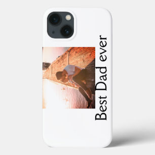Best dad ever add name image fathers day text mess iPhone 13 case