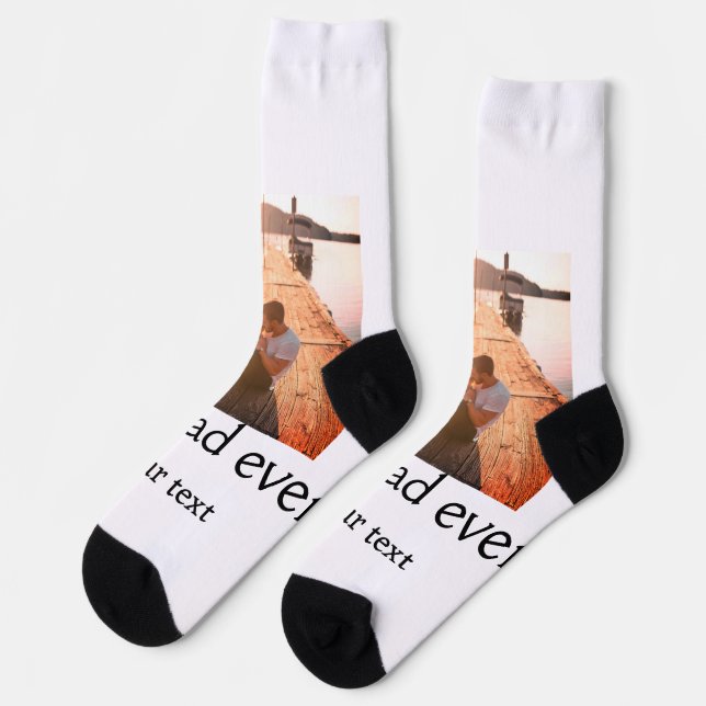 Best dad ever add name image fathers day text mess socks (Left)