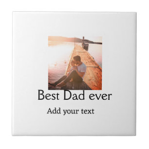 Best dad ever add name image fathers day text mess tile
