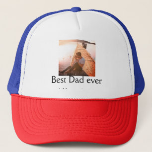 Best dad ever add name image fathers day text mess trucker hat