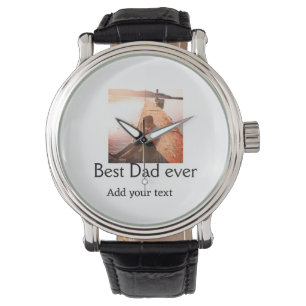 Best dad ever add name image fathers day text mess watch