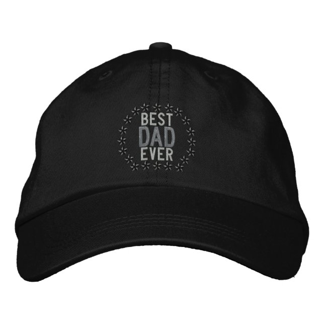 Best Dad Ever All Star SuperDad Embroidery Embroidered Hat (Front)