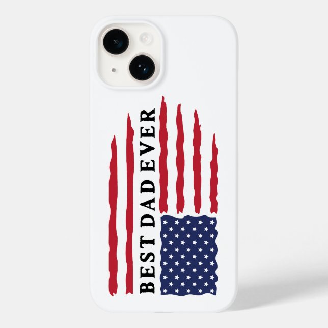 Best Dad Ever American Flag Case-Mate iPhone Case (Back)