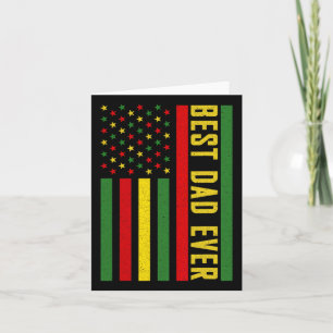 Best Dad Ever American Flag Juneteenth Father's Da Card