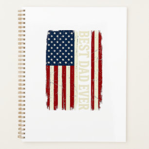 Best Dad Ever American Flag Vintage Vector Shirt_1 Planner