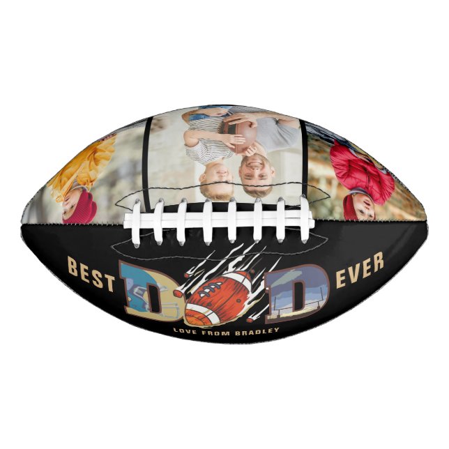 BEST DAD EVER American Football Dad Custom Photo (Front)