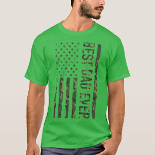 Best dad ever american US camoue gift for father T-Shirt
