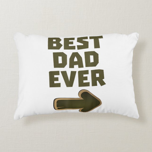 Best Dad Ever Arrow Graphic Logo Decorative Cushion (Front)