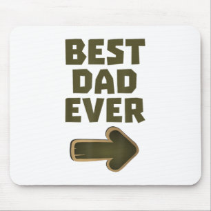 Best Dad Ever Arrow Graphic Logo Mouse Mat