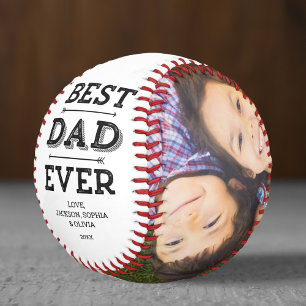 Best Dad Ever Arrows Custom Personalised Photo Baseball