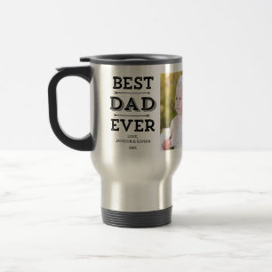 Best Dad Ever Arrows Personalised Photo Travel Mug