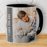 Best Dad Ever Athletic Modern Photo Father's Day Mug<br><div class="desc">This simple and modern design is composed of serif and cursive typography and add a custom photo</div>