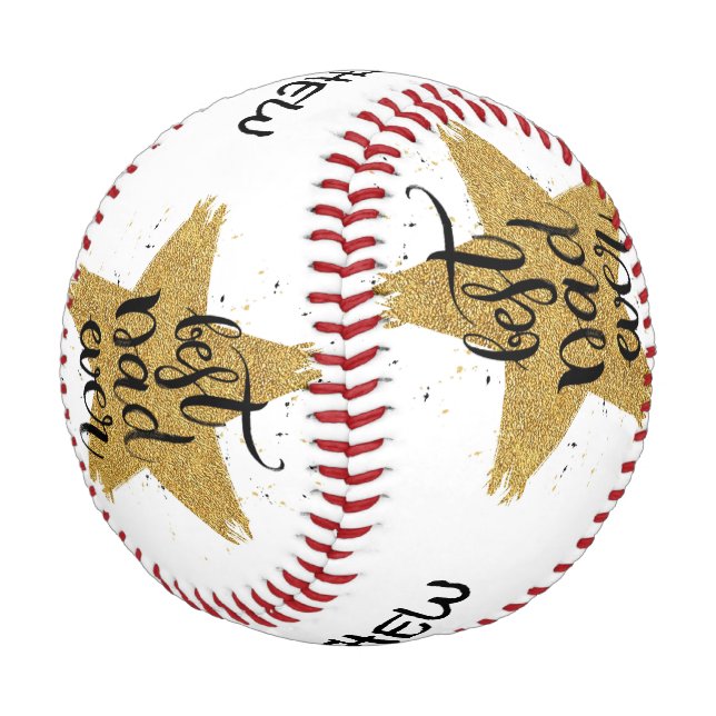 Best Dad Ever Baseball (Angled)