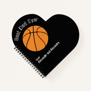 Best Dad Ever Basketball  Distressed text  Planner Notebook