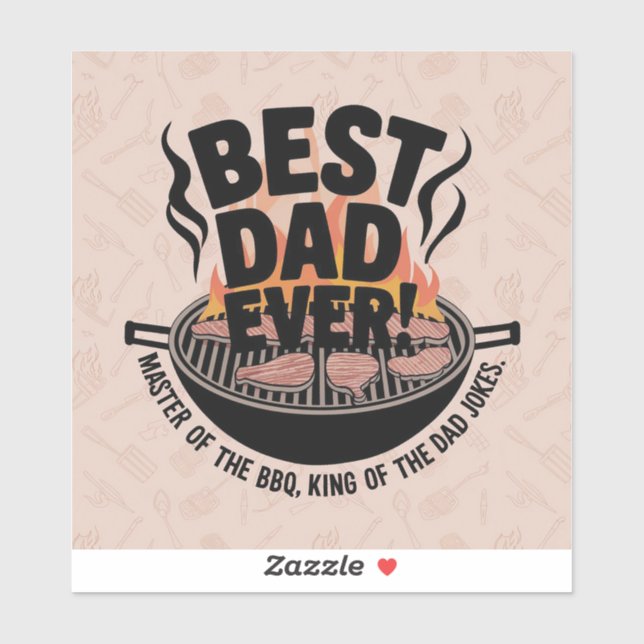 Best Dad Ever BBQ Design – King of the Grill  (Sheet)
