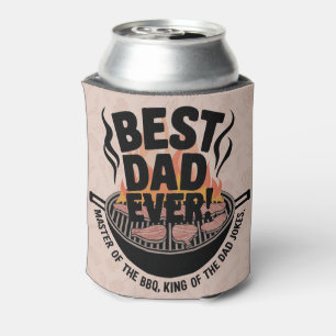 Best Dad Ever BBQ Design – King of the Grill  Can Cooler